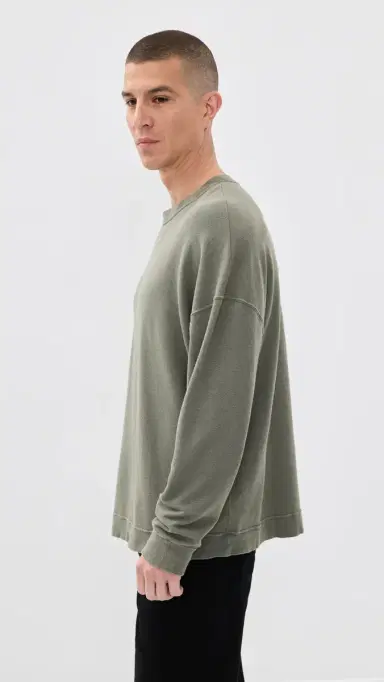 Our Legacy Slack Sweatshirt Worn Olive Rogue Loopback | Thumbnail 4 Our Legacy Slack Sweatshirt Worn Olive Rogue Loopback | Thumbnail 4