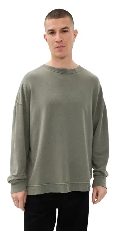 Our Legacy Slack Sweatshirt Worn Olive Rogue Loopback | Thumbnail 1 Our Legacy Slack Sweatshirt Worn Olive Rogue Loopback | Thumbnail 1