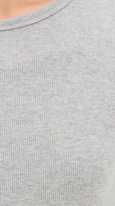 Éterne Long Sleeve Fitted Top Heather Grey | Thumbnail 6 Éterne Long Sleeve Fitted Top Heather Grey | Thumbnail 6