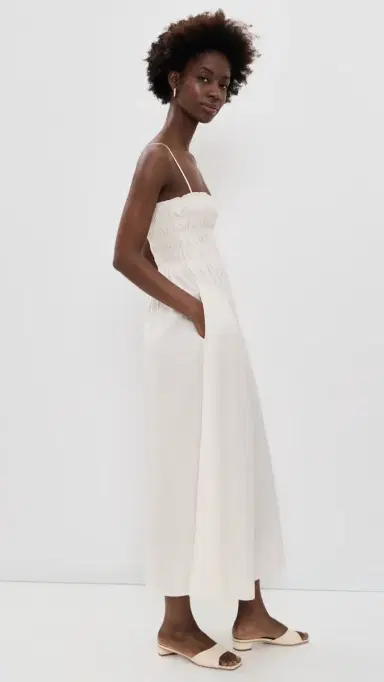 Pistola Bianca Shirred Bodice Dress oft White | Thumbnail 4 Pistola Bianca Shirred Bodice Dress oft White | Thumbnail 4