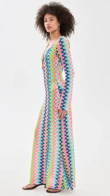 SEVEN WONDERS Emerie Maxi Dress Xyla Wave Blue | Thumbnail 4 SEVEN WONDERS Emerie Maxi Dress Xyla Wave Blue | Thumbnail 4