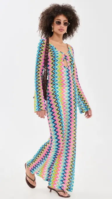 SEVEN WONDERS Emerie Maxi Dress Xyla Wave Blue | Thumbnail 5 SEVEN WONDERS Emerie Maxi Dress Xyla Wave Blue | Thumbnail 5
