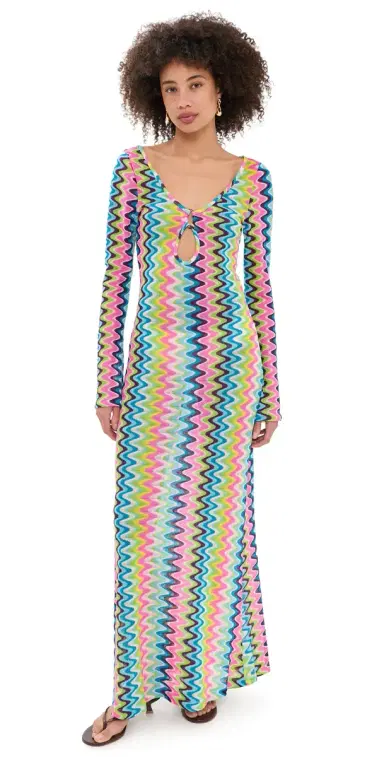 SEVEN WONDERS Emerie Maxi Dress Xyla Wave Blue | Thumbnail 1 SEVEN WONDERS Emerie Maxi Dress Xyla Wave Blue | Thumbnail 1