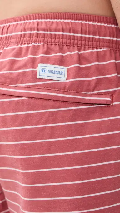 Fair Harbor x Foot Joy Bayberry Swim Trunks 7 Coastal Red Stripe | Thumbnail 6 Fair Harbor x Foot Joy Bayberry Swim Trunks 7 Coastal Red Stripe | Thumbnail 6