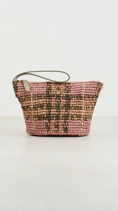 Burberry Margate Raffia Pouch | Thumbnail 2 Burberry Margate Raffia Pouch | Thumbnail 2