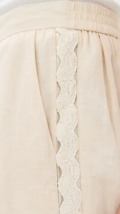 Simkhai Selah Linen Lace Balloon Pants Sand | Thumbnail 6 Simkhai Selah Linen Lace Balloon Pants Sand | Thumbnail 6