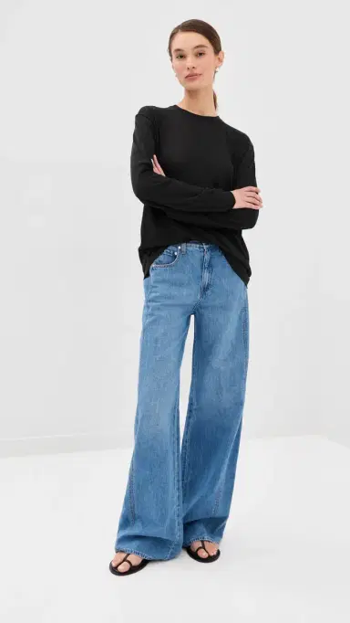 Tibi Sheer Crepe Knit Tee Black | Thumbnail 6 Tibi Sheer Crepe Knit Tee Black | Thumbnail 6