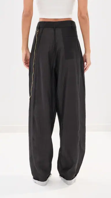 DARKPARK Phebe Chain Adorned Double Sided Wide-Leg Pants Black 44 | Thumbnail 3 DARKPARK Phebe Chain Adorned Double Sided Wide-Leg Pants Black 44 | Thumbnail 3