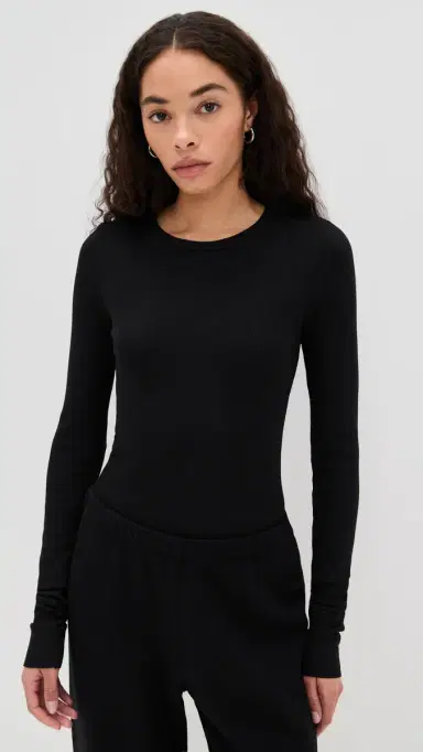 Éterne Long leeve Fitted Top Black | Thumbnail 2 Éterne Long leeve Fitted Top Black | Thumbnail 2