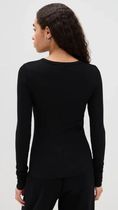Éterne Long leeve Fitted Top Black | Thumbnail 3 Éterne Long leeve Fitted Top Black | Thumbnail 3