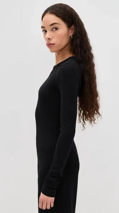 Éterne Long leeve Fitted Top Black | Thumbnail 4 Éterne Long leeve Fitted Top Black | Thumbnail 4