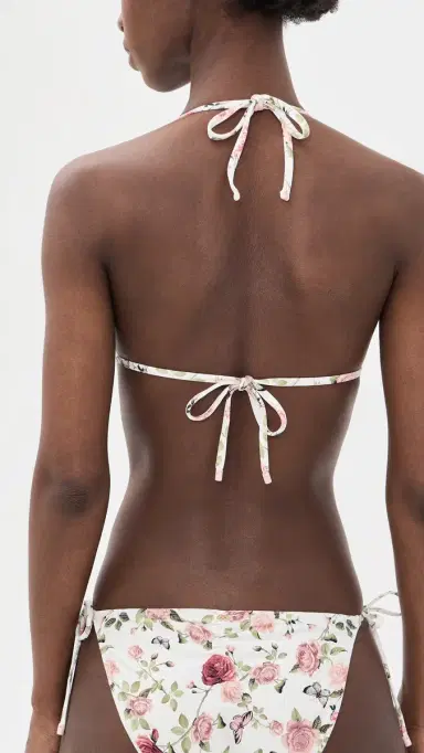 PQ Swim x AICE + OIVIA Embroidered Triangle Bikini Top English Rose | Thumbnail 3 PQ Swim x AICE + OIVIA Embroidered Triangle Bikini Top English Rose | Thumbnail 3