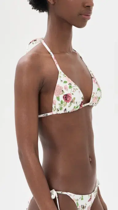 PQ Swim x AICE + OIVIA Embroidered Triangle Bikini Top English Rose | Thumbnail 4 PQ Swim x AICE + OIVIA Embroidered Triangle Bikini Top English Rose | Thumbnail 4