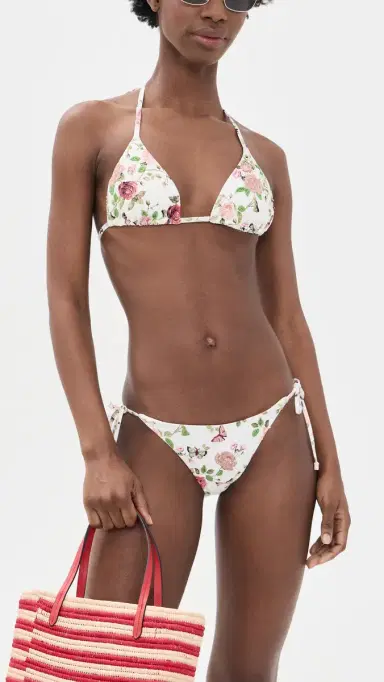 PQ Swim x AICE + OIVIA Embroidered Triangle Bikini Top English Rose | Thumbnail 5 PQ Swim x AICE + OIVIA Embroidered Triangle Bikini Top English Rose | Thumbnail 5