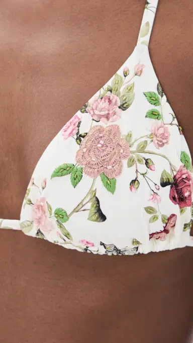 PQ Swim x AICE + OIVIA Embroidered Triangle Bikini Top English Rose | Thumbnail 6 PQ Swim x AICE + OIVIA Embroidered Triangle Bikini Top English Rose | Thumbnail 6