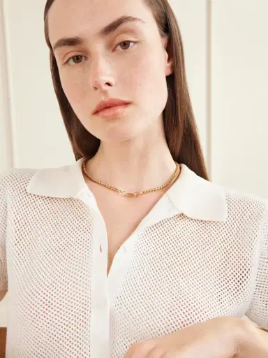 Marla Aaron Solo Baguette Babylock 14-karat Gold Diamond Pendant | Thumbnail 2 Marla Aaron Solo Baguette Babylock 14-karat Gold Diamond Pendant | Thumbnail 2