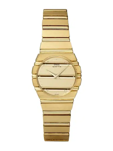 Stephanie Windsor + Piaget Vintage 1980s Polo 28mm 18-karat Gold Watch, Ref. No. 761 C701 | Thumbnail 1 Stephanie Windsor + Piaget Vintage 1980s Polo 28mm 18-karat Gold Watch, Ref. No. 761 C701 | Thumbnail 1