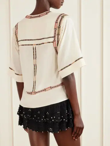 Isabel Marant Fiosa Embroidered Silk Blouse | Thumbnail 4 Isabel Marant Fiosa Embroidered Silk Blouse | Thumbnail 4