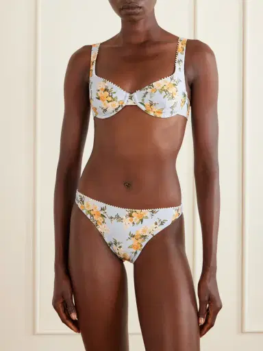 Agua by Agua Bendita Hacienda Valle Pearl-embellished Floral-print Bikini Top | Thumbnail 2 Agua by Agua Bendita Hacienda Valle Pearl-embellished Floral-print Bikini Top | Thumbnail 2