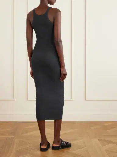 James Perse Tubular Ribbed Cotton Midi Dress | Thumbnail 3 James Perse Tubular Ribbed Cotton Midi Dress | Thumbnail 3