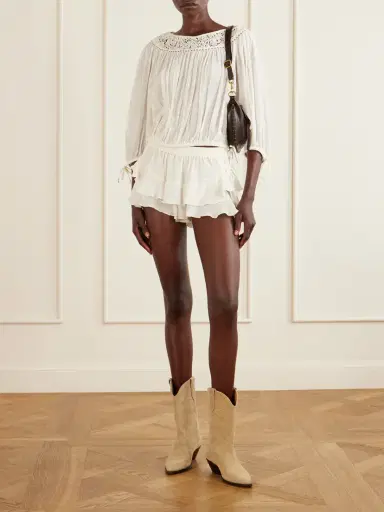 Isabel Marant Geisa Silk-chiffon Mini Skirt | Thumbnail 2 Isabel Marant Geisa Silk-chiffon Mini Skirt | Thumbnail 2