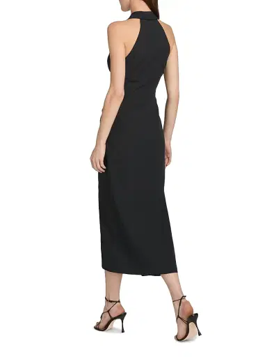 Cinq à Sept Women's Bangle Enez Midi-Dress - Black | Thumbnail 5 Cinq à Sept Women's Bangle Enez Midi-Dress - Black | Thumbnail 5