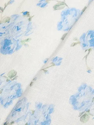 LoveShackFancy Women's Nabi Floral Linen A-Line Minidress - Blue Marina - Size 14 | Thumbnail 7 LoveShackFancy Women's Nabi Floral Linen A-Line Minidress - Blue Marina - Size 14 | Thumbnail 7