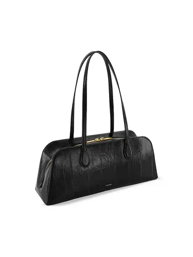 Vince Women's Eel Athene Leather Shoulder Bag - Black | Thumbnail 2 Vince Women's Eel Athene Leather Shoulder Bag - Black | Thumbnail 2
