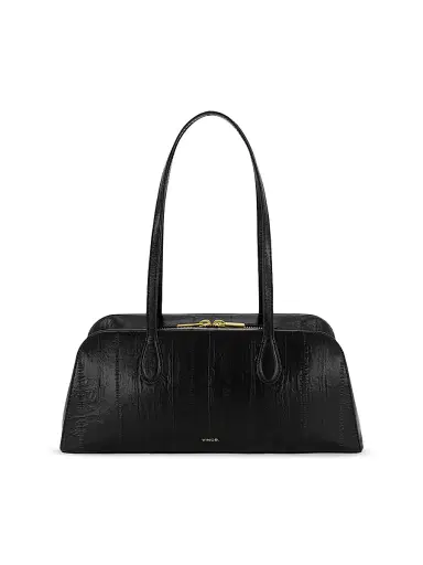 Vince Women's Eel Athene Leather Shoulder Bag - Black | Thumbnail 1 Vince Women's Eel Athene Leather Shoulder Bag - Black | Thumbnail 1