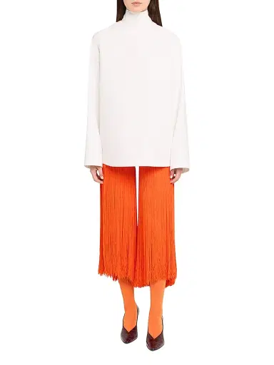Alaïa Women's Fringed High Socks - Orange | Thumbnail 2 Alaïa Women's Fringed High Socks - Orange | Thumbnail 2