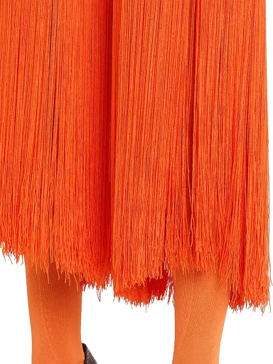 Alaïa Women's Fringed High Socks - Orange | Thumbnail 5 Alaïa Women's Fringed High Socks - Orange | Thumbnail 5