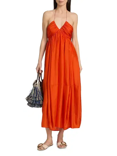 Zimmermann Women's Mahon Silk Halter Maxi Dress | Thumbnail 3 Zimmermann Women's Mahon Silk Halter Maxi Dress | Thumbnail 3