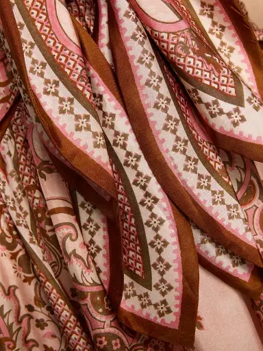 Zimmermann Women's Aster Scarf Paisley Silk Midi-Dress - Pink Paisley Floral | Thumbnail 8 Zimmermann Women's Aster Scarf Paisley Silk Midi-Dress - Pink Paisley Floral | Thumbnail 8