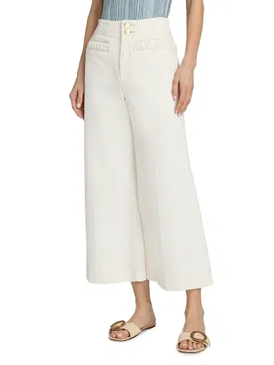 Zimmermann Women's Roselight Braided Pocket Crop Flare Jeans | Thumbnail 3 Zimmermann Women's Roselight Braided Pocket Crop Flare Jeans | Thumbnail 3