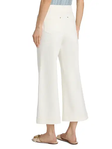 Zimmermann Women's Roselight Braided Pocket Crop Flare Jeans | Thumbnail 5 Zimmermann Women's Roselight Braided Pocket Crop Flare Jeans | Thumbnail 5