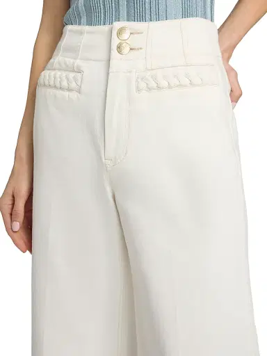 Zimmermann Women's Roselight Braided Pocket Crop Flare Jeans | Thumbnail 6 Zimmermann Women's Roselight Braided Pocket Crop Flare Jeans | Thumbnail 6