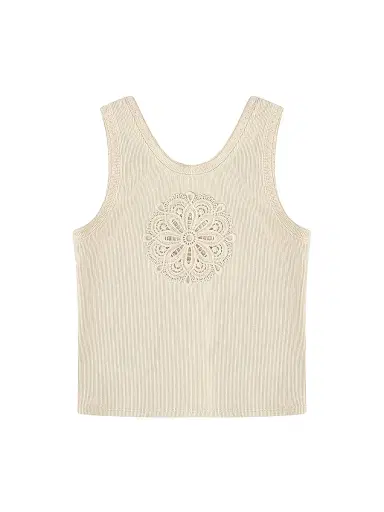 Zimmermann Baby Girl's,Little Girl's & Girl's Aster Eyelet Ribbed Tank - Ecru | Thumbnail 1 Zimmermann Baby Girl's,Little Girl's & Girl's Aster Eyelet Ribbed Tank - Ecru | Thumbnail 1