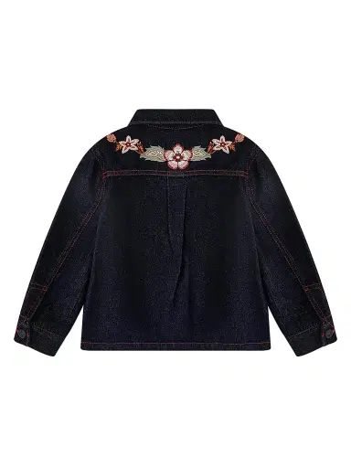 Zimmermann Little Girl's & Girl's Aster Embroidered Denim Jacket - Horizon | Thumbnail 2 Zimmermann Little Girl's & Girl's Aster Embroidered Denim Jacket - Horizon | Thumbnail 2