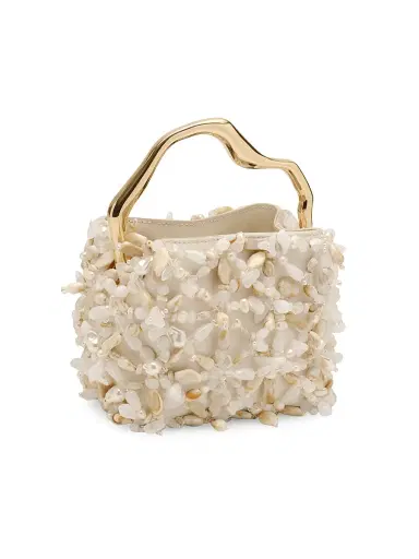 Cult Gaia Women's Solene Mini Beaded Top Handle Bag | Thumbnail 4 Cult Gaia Women's Solene Mini Beaded Top Handle Bag | Thumbnail 4