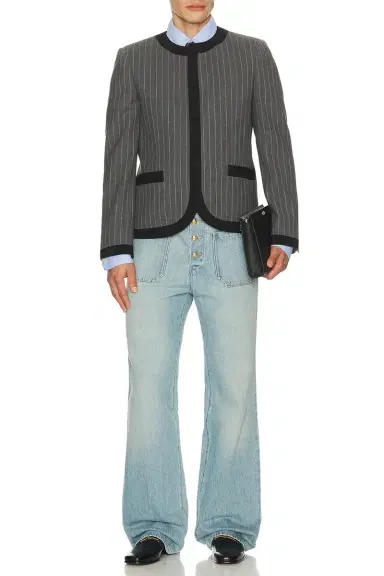 Valentino Giacca Faded Pinstripe Jacket | Thumbnail 3 Valentino Giacca Faded Pinstripe Jacket | Thumbnail 3
