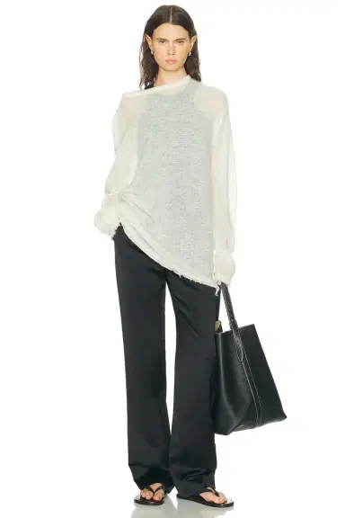 TOTEME Easy Undone Edge Trouser | Thumbnail 5 TOTEME Easy Undone Edge Trouser | Thumbnail 5