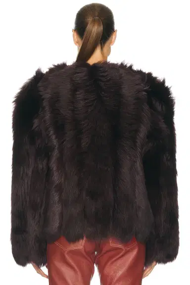 Chloé Silky Iron Lambskin Shearling Jacket | Thumbnail 4 Chloé Silky Iron Lambskin Shearling Jacket | Thumbnail 4