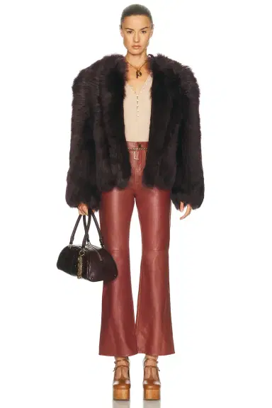 Chloé Silky Iron Lambskin Shearling Jacket | Thumbnail 5 Chloé Silky Iron Lambskin Shearling Jacket | Thumbnail 5