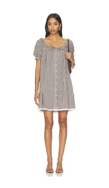 WeWoreWhat Puff Sleeve Button Up Mini Dress | Thumbnail 1 WeWoreWhat Puff Sleeve Button Up Mini Dress | Thumbnail 1