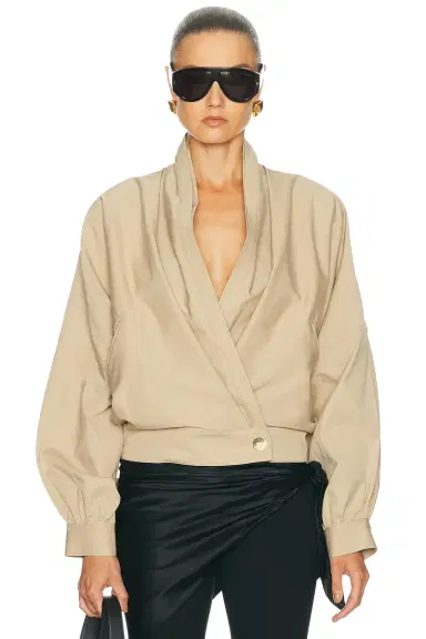 DARKPARK Franca Light Cotton Bomber Jacket | Thumbnail 1 DARKPARK Franca Light Cotton Bomber Jacket | Thumbnail 1