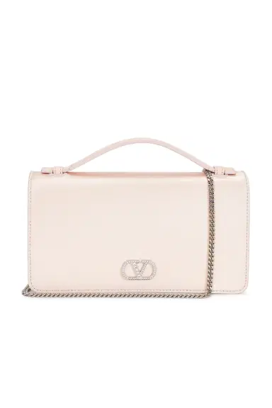 Valentino Garavani V Logo Signature Wallet With Strap | Thumbnail 1 Valentino Garavani V Logo Signature Wallet With Strap | Thumbnail 1