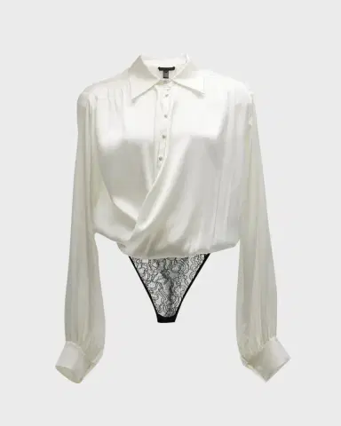 Kiki De Montparnasse Crossover Blouson-Sleeve Bodysuit | Thumbnail 6 Kiki De Montparnasse Crossover Blouson-Sleeve Bodysuit | Thumbnail 6