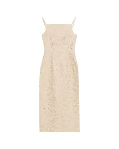PRABAL GURUNG Metallic Floral Jacquard Square-Neck Sleeveless Midi Dress | Thumbnail 1 PRABAL GURUNG Metallic Floral Jacquard Square-Neck Sleeveless Midi Dress | Thumbnail 1