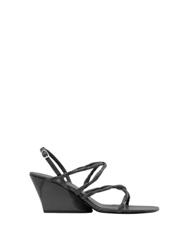 Proenza Schouler 80mm Twist Slant Leather Sandals | Thumbnail 1 Proenza Schouler 80mm Twist Slant Leather Sandals | Thumbnail 1
