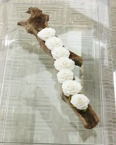 T & C Floral Company Preserved Roses in Wood Log | Thumbnail 2 T & C Floral Company Preserved Roses in Wood Log | Thumbnail 2